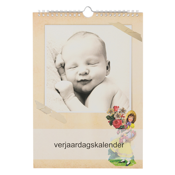 gedrukte verjaardagskalender a4