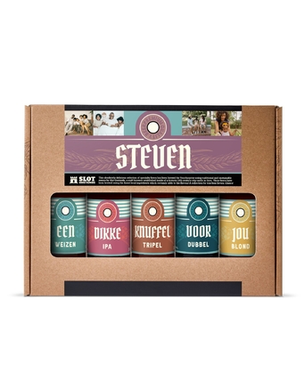 Limited edition bierpaket gepersonaliseert